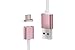 Digital Ant Gen2 Super Magnetic Micro USB Charging and Data Transfer Cable for Android Phone and Tablets (3.3-Rose Gold Twin Pack)