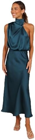 vienna popover strapless satin midi dress Petal & Pup Women's Vienna Strapless Midi Dress