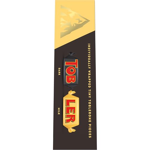TOBLERONE TINY ASSORTED CHOCOLATE BARS VARIETY PACK (MILK & DARK), 1 GIFT BOX (25 PIECES)