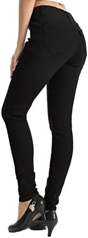 ZADDIC Skinny Fit Jeans Women’s Butt Lift Super Comfy Stretch Skinny Jeans Leggings (16, Black)