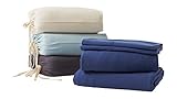 Whisper Organics 100% Organic Cotton Bed Sheet Set, 300 Thread Count - GOTS Certified (Queen, White)