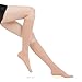 Fytto 1007 Women’s Compression Socks – Stylish, Lightweight & Breathable 15-20mmHg Flight Stockings – Professional Support for Business & Travel, Slip-Resistant, Nude, Large