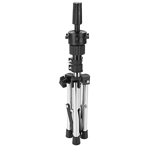 Mannequin Head Holder Tripod Stand, Adjustable Professional Plastic Wig Display Wig Hair Hat Stand Hair Holder Dummy Head(Tripod Stand White)