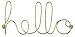 Umbra Wire Wall Decor, Hello, Brass