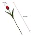Mandy's Artificial Tulips 20 Stems Red PU Faux Flowers for Wedding Home Decor 13.5 Inch