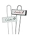 15 Metal Garden Stakes Plant Label Markers Nursery Tags Reusable Planting Gardening Signs for Vegetable Herb Flower with 40 Pcs Self-Adhesive Waterproof Labels & 1 Marker Pen (Black 10.8'')