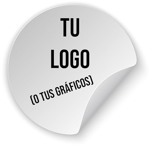 100 Multi-purpose Customizable Stickers – Insert Your Logo or Graphics, Selectable Size from 2 cm to 20 cm, Ideal for Decoration, Labels and Creative Projects (Circular)