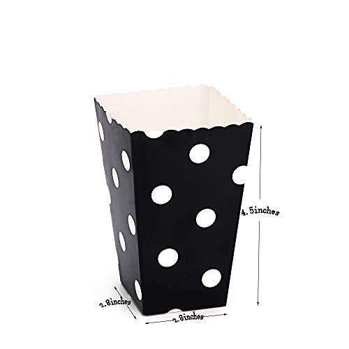 CLAIREBOX Popcorn Boxes Food Grade Multicolor Polka Dot Design for Movie Party, Theater Night, Festivals, Wedding Favors