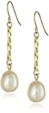 Freshwater Cultured Pearl Twist Drop Earrings