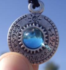 Crystal Sundial Necklace - Ra Series - "Aten" (Amethyst)