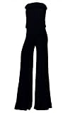 Womens Fashion Strapless Wide Leg Smocked Tube Casual Jumpsuit USA