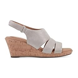 Rockport Women's Briah Sling Wedge Sandal, Taupe