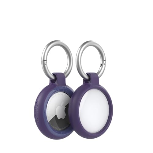 Otterbox AirTags Clear Case pour AirTag, Antichoc, Anti-Chute, Ultra-Mince, Robuste, Coque de Protection Mince pour Apple AirTags, Mousqueton Inclus, Ultraviolett