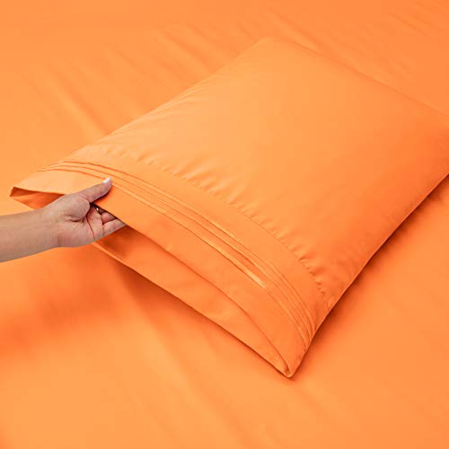 1 Twin+Size+Sheets+Orange+Microfiber