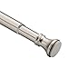 Amazer Spring Tension Curtain Rod, Small Curtain Rod - 26-36 Inches Rust-Resistance Doorway Curtain Rod, Nickel