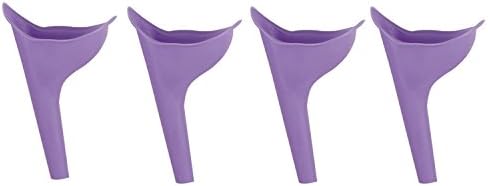Female Silicone Urination Devices - 4 Pack Portable Spill Proof Reusable &amp; Lightweight Stand and Pee for Ladies Great Convenient for Camping/Traveling/Family Trips/Outdoor Activities