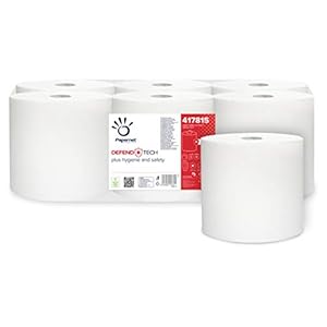 Papernet Defend Tech – Centrefeed 417815 Papierrol met 2 lagen, met antibacteriële formule, 6 rollen met 330 vellen