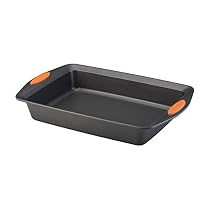 Rachael Ray Oven Lovin' Rectangle Nonstick Bakeware 9-Inch-by-13-Inch Cake Pan, Orange