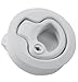 Round White Plastic Flush Slam Latch with Lock – Boat, Rv, Caravan . Five Oceans