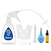 Ear Wax Removal Tool, SREMTCH Earwax Remover Kit with Washer Bottle, Hard Nozzles, Ear Basin, Bulb Syringe, Dropper Vial, 5 Soft Ear Tips for Ear Cleaning