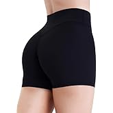 Sunzel Sustainable Butt Lifting Biker Shorts Women, High Waist No Front Seam Tummy Control Booty Scrunch Workout Yoga Shorts