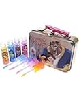 Townley Girl Disney Beauty and the Beast Super Sparkly Lip Gloss Set with Decorative Carrying Tin, 4 Fun Flavors
