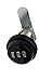 Admiral Locks Combination Cam Lock (1-1/8 Inch, Black Pack of 2)