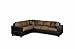 Bobkona Trenton 2-Piece Sectional Sofa with Accent Pillows, Saddle