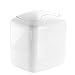 mDesign Small Mini Plastic Modern Laundry Storage Organizer Bin with Swing Lid for Utility Room Countertop, Tabletop - Store Laundry Detergent, Laundry Pods, Fabric Softener, Clothes Pins - White