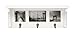 kieragrace Riley Wall Shelf and Picture Collage with 3 Hooks, 18.5-Inch by 7-Inch, Holds 2- 4 by 4-Inch and 1- 4 by 6-Inch Photo, White