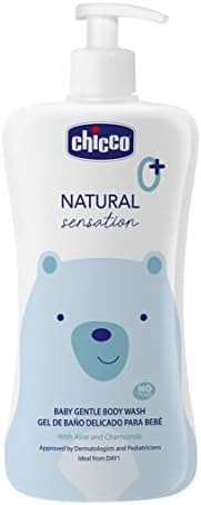 Gel de Baño Natural Sensation, Cosmética Bebés y Recién Nacidos 0 + Meses, Ingredientes Naturales, Limpia Piel y Cuerpo del Bebé, Envase Sostenible, 500 ml