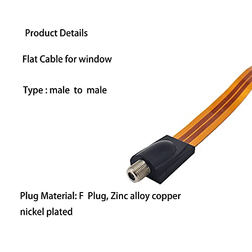 Flat Coaxial RG6 F Type Jumper Cable for Windows and Doors Coax Cable