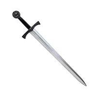 Galapagoz King Arthur Excalibur Foam Sword LARP Cosplay Accessory Medieval Costume Prop Fancy Party Collection USA 28 Inches Silver/Black
