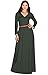 KOH KOH Sleeve V-Neck Formal Fall Cocktail Evening Gown