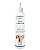 Dog Ear Cleaner Gently Removes Wax Dirt & Odor - Relieves Itching Cleans Away Infection Causing Bacteria & Yeast - Professional Strength Natural Formula - Made in USA