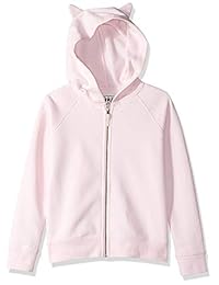 LOOK by crewcuts Sudadera con capucha ligera con orejas de gato para niñas