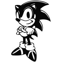 SEGA SONIC THE HEDGEHOG ARMS CROSS POSE VINYL STICKERS SYMBOL 6