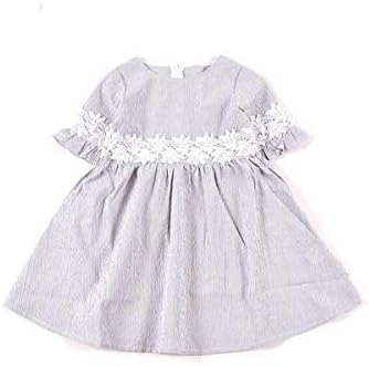 Amazon べべ Bebe ワッシャー ストライプ レース 五分袖 ワンピース 90cm 150cm グレー系 90cm セーター 通販