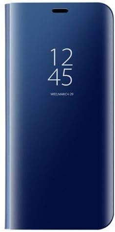 Dedux Mirror Plating Flip Stand Case for OnePlus 7T Pro.blue