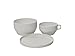 Mikasa 3 Piece Dine3 Porcelain Place Setting Dinnerware Set, White