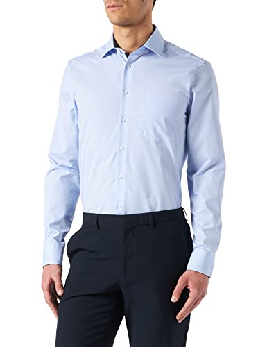Chemise business homme Seidensticker - coupe classique - sans repassage - col Kent - manches longues - 100 % coton