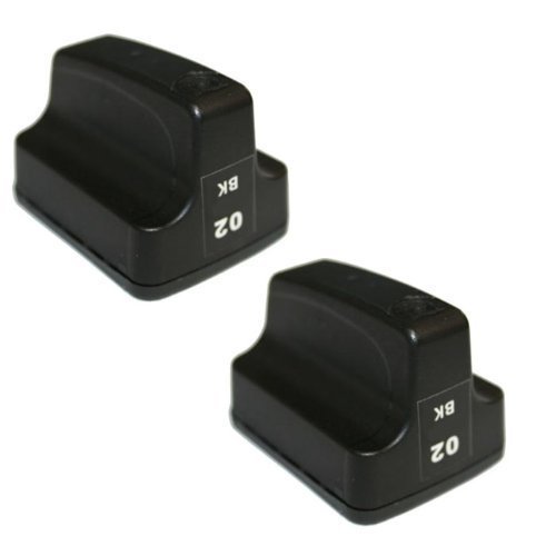 HI-VISION HI-YIELDS Compatible Ink Cartridge Replacement for HP 02 (2 Black, 2-Pack)