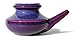 Baraka Handcrafted Ceramic Neti Pot - Sinus Tool for Home - Nose & Nasal Cleaner - Dishwasher Safe - Durable Neti Pot- Food Grade Ceramic Glazes - Lightweight - Made in USA - 10oz (Purple)