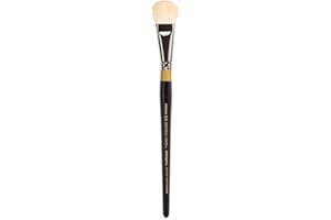 KINGART Premium Original Gold Specialty 9270-3/4 Oval MOP Series Artist Brush, Soft White Natural Hair, Short Handle, for Acrylic, Watercolor and Oil Painting, Size 3/4"