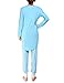 VENTELAN Women Long Sleeve Heart Printed Sleepwear Korean Fashion Pajamas Set Blue Small(USA Size:4-6)