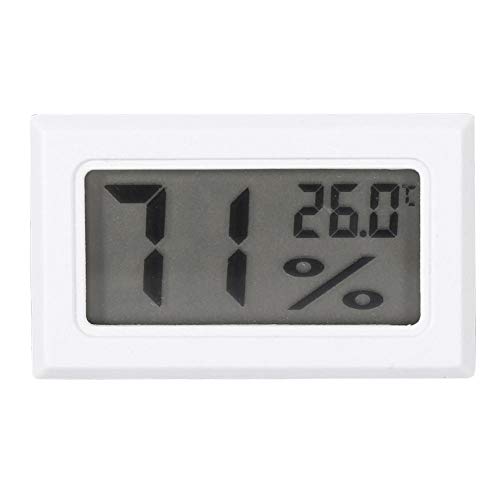 Digitaler Hygrometer-groÃer LCD-Bildschirm-Thermometer-Feuchtigkeitsmonitor Temperaturmesser für das Gewächshaus/Autos/Zuhause/Büro (White)