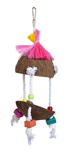 Prevue Pet Products Tropical Teasers Tiki Hut Bird Toy, Multicolor