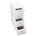 mDesign Art Supplies, Crafts, Crayons and Sewing Organizer - 5 Drawers, White