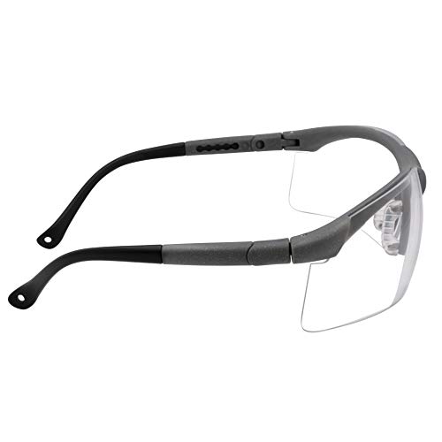 Ruddman Supplies - Clear Safety Glasses - Scratch Resistant Lenses - 99.9% UV Protection - Fully Adjustable Temples - 3 Pack