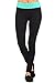 MOPAS Women's Yoga Pants with Fold Over Solid Waistband Mint Medium